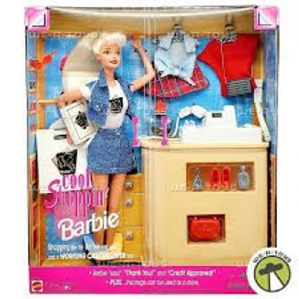Vintage NEW Mattel 1997 Cool Shoppin Barbie Doll Playset Working Cash Register